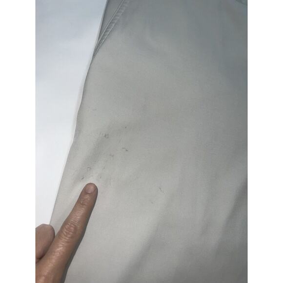 Nike Golf Dri Fit Pants Mens 32x30 Light Beige Bone Stretch Flat Front Logo READ - Picture 4 of 16